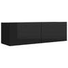 TV Stand Chipboard Storage Furniture High Gloss Black