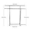 Double Clothes Rail Wheeled Garment Coat Hanging Display Stand Lower Bottom Rack