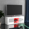 Eclipse LED TV Unit 2 Door Cabinet Stand Furniture MDF Matte Gloss White