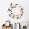 30cm Artificial Rose Flower Wreath Wedding Front Door Hanging Garland Ring Decor