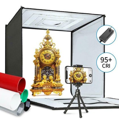 Portable Photo Studio Lighting Cube Tent 55 X 55CM Light Box w/ 5 Backgrounds