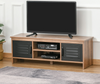 Industrial TV Stand Rustic Metal Cupboard Vintage Retro Media Cabinet Shelf Unit