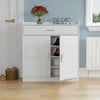 Dalby 2 Door 1 Drawer Shoe Cabinet Footwear Storage Rack Cupboard Stand White