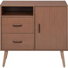 Side Cabinet with Drawer Hallway Storage Unit Home Console Table Organiser Brown