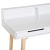 Writing Desk Side Console Table Workstation Solid Wood Legs White Home Office