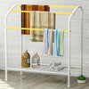 Towel Holder Stand Three 3 Tier Free Standing Bathroom Rail Bar w/ Shoes Rack UK