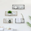 Metal Wire Wall Shelf Hexagon / Round Wall Floating Shelf Display Storage Rack