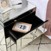 Mirrored Glass Bedside Table Storage Cabinet Unit Nightstand Chest of 3 Drawers