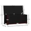 Leon Storage Ottoman Chest Black Toy Chest Bedding Blanket Box Large Wooden