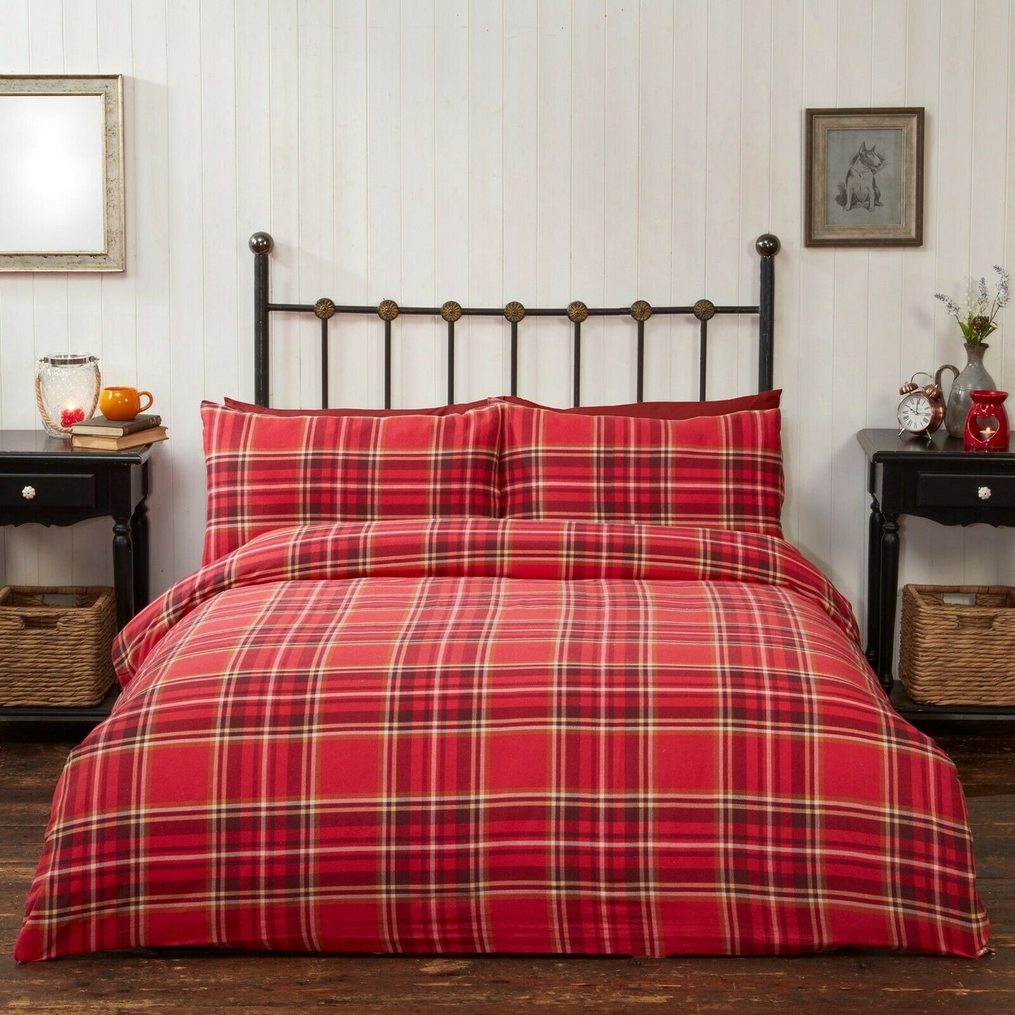 THERMAL 100% BRUSHED COTTON FLANNELETTE QUILT DUVET COVER BED SET COSY WARM SOFT