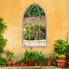 Large Garden Mirror Arch Metal Frame Hanging Wall Mounted Vintage Window Style