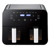 Air Fryer Dual Basket 9 Litre Touch Digital Display with Timer Non-Stick Kitchen