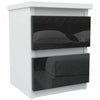 Bedside Cabinet Table Nightstand 30 x 30 x 40cm 2 Drawers Modern Design