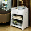 Bedside Table White Wooden Cabinet & Drawer Unit Storage Bedroom Nightstand UK