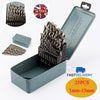 25Pcs 1mm-13mm Professional HSS Twist Drill Bits Metal Drill Bit Set + Case UK