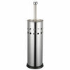 Stainless Steel Free Standing Home Bathroom Toilet Cleaning Brush & Holder Set