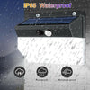 2xSolar Powered Garden Wall Light 206LED PIR Motion Sensor Security Lamp Outdoor