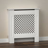 Radiator Cover White Wooden Cabinet Traditional Shelf Grill Furniture Small Size