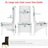 6Pcs PU Leather XL Stretch Dining Chair Cover Slipcover Banquet Party Waterproof