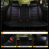 Black Deluxe Car Seats Covers Pu Leather Universal Protector Full Set Front