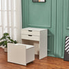 Dressing Table Stool Bedroom Vanity Makeup Desk w/Mirror&Drawe