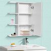 Bathroom Mirror Cabinet Vanity Medicine Storage Makeup Wall Cupboard Shelf White