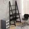 Black Ladder Computer Desk with Shelves Corner PC Table Workstation Home Office