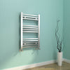 Bathroom Heated Towel Rail Radiator Chrome Straight / Curved / Square Shape