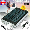 1000000mAh Waterproof Solar USB Power Bank Pack Battery Charger for Cell Phone