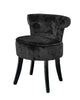 Black Velvet Vanity Stool Black Legs Bedroom Dressing Chair