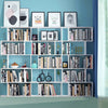 White Bookcase S Shaped Bookcase Freestanding Display Stand Modern Shelving Unit