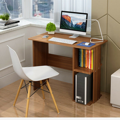 Small Computer Desk Desktop Laptop PC Table Workstation With Shelves Home Office