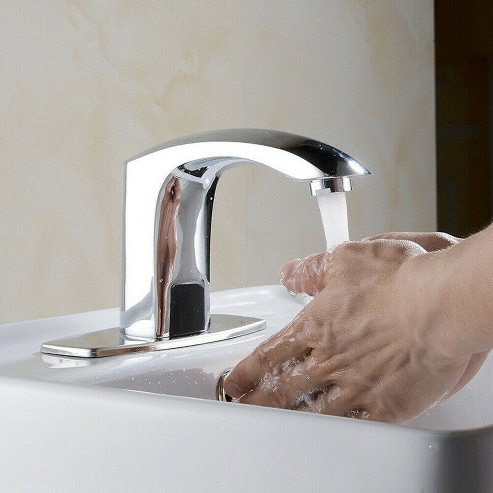 Hands Free Automatic Sensor Faucet Bathroom Basin Kitchen Sink Faucet Water Tap