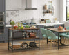 Industrial Kitchen Island Vintage Storage Table Rustic Metal Large Shelf Cabinet