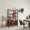 Multifunctional Bookshelf Storage Cabinet Bookcase w/ Shelves & Cupboard