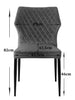 2X4X Dining Chairs Set Velvet Padded Seat Metal Legs Kitchen Chair Home Office