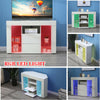 Modern TV Unit Cabinet Stand High Gloss Doors Matt Body with LED Lights Corner