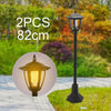 2PCS Garden Lights Lamp Post LED Solar Powered Walkway Outdoor Lantern Patio UK