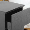 2 Drawers Bedside TableCabinet Nightstand ChestofDrawer Storage Bedroom Black UK