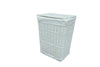 Laundry Basket Bin White Medium Wicker Basket With White Liner Insert Handles