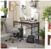 Industrial Computer Desk Rustic Metal Furniture Vintage Folding Office Study
