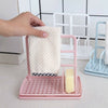 Kitchen Organizer Dish Cloths Drain Rack Clean Sponge Holder Rag Storage Shelf