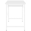 White Small Writing Table Metal PC Computer Desk Workstation Space Saving Office