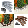 Brown/Grey Palisade Garden Grass Lawn Edging Wall Flexible Plastic Plant Border