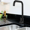 Modern Kitchen Sink Mixer Taps Single Lever Swivel Spout Black Mono Tap Faucet