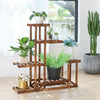 Upgrade Wooden Flower Pot Plant Stand Outdoor Indoor 6 Tier Rack Bonsai Display