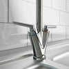 Modern Kitchen Sink Mixer Taps Swivel Spout Single Handle Tap Mono Chrome Faucet