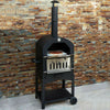 Outdoor Garden Pizza Oven Charcoal BBQ Grill 2-Tier Freestanding with Chimney