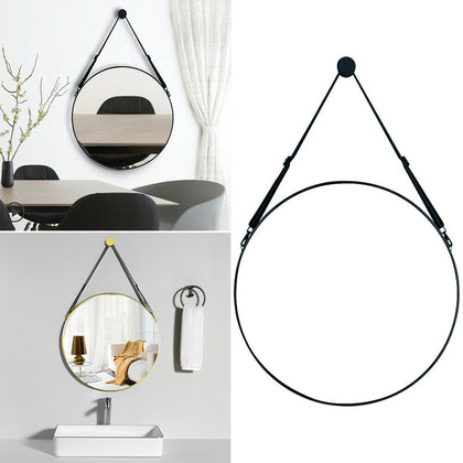 Vintage Ornate Gold/Black Framed Chain Hanging Mirror HomeOffice Dressing Mirror