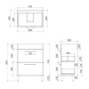 Modern Bathroom Vanity Unit with Basin Sink Storage Cabinet Furniture 600 White